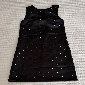 H&M Satiny A-Line Little Black Dress w/ Rhinestone Detail & Bow Back XS NWT ❤️